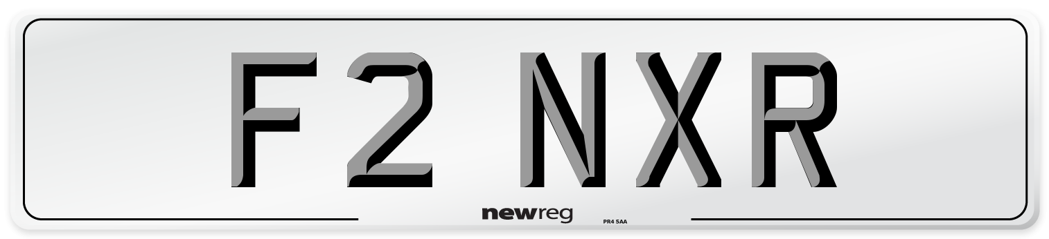 F2 NXR Number Plate from New Reg